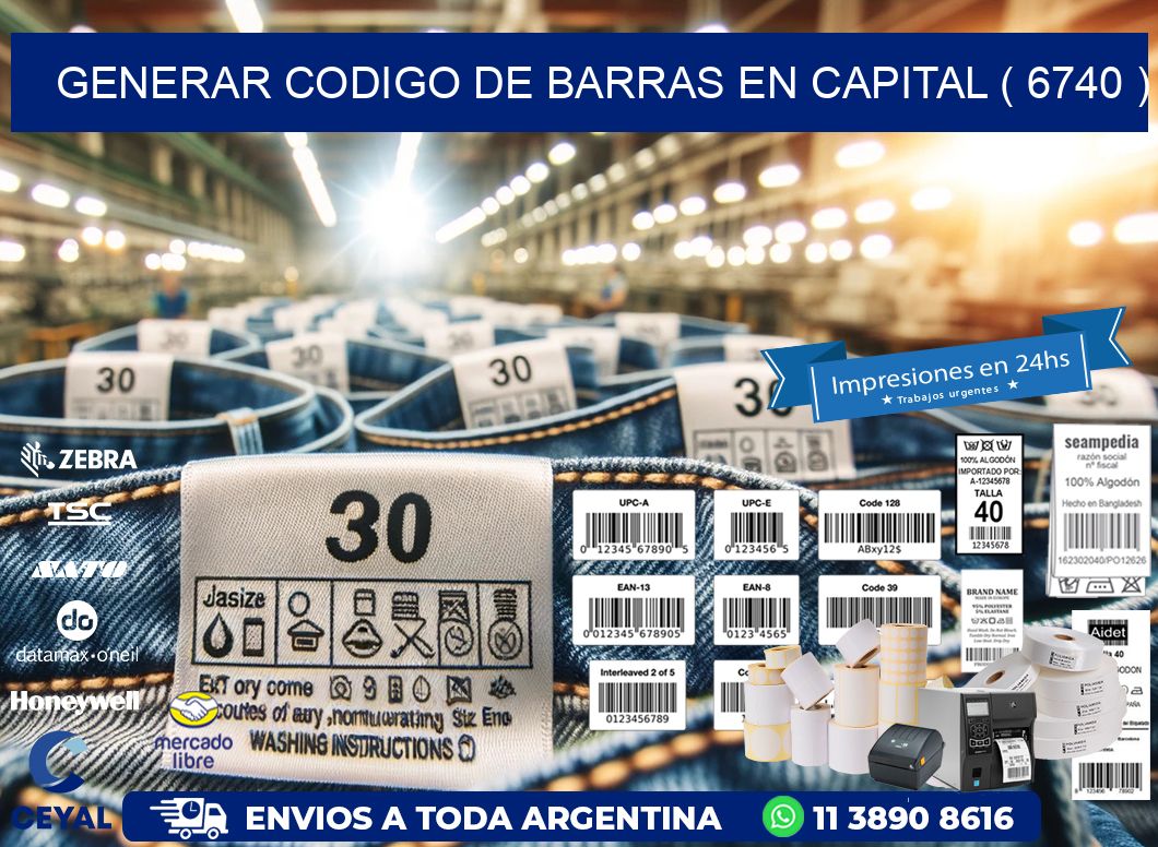 GENERAR CODIGO DE BARRAS EN CAPITAL ( 6740 )