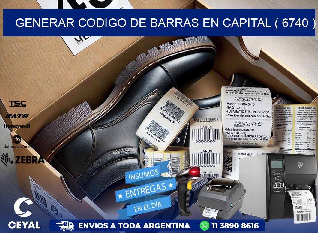 GENERAR CODIGO DE BARRAS EN CAPITAL ( 6740 )