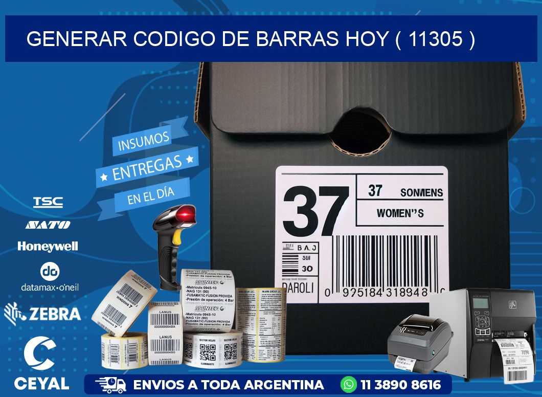 GENERAR CODIGO DE BARRAS HOY ( 11305 )
