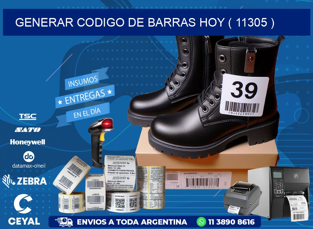 GENERAR CODIGO DE BARRAS HOY ( 11305 )