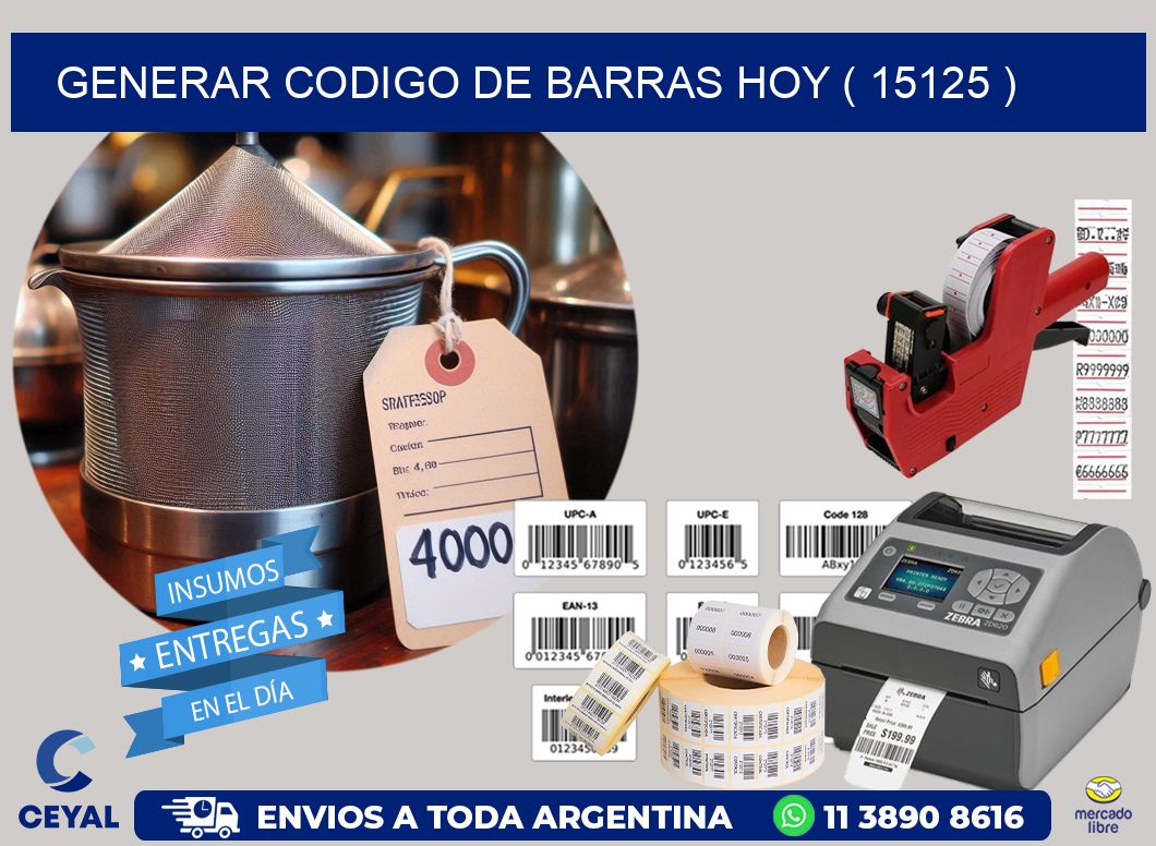 GENERAR CODIGO DE BARRAS HOY ( 15125 )