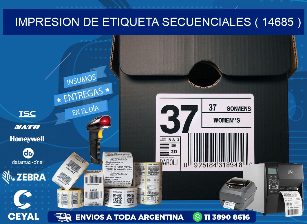 IMPRESION DE ETIQUETA SECUENCIALES ( 14685 )