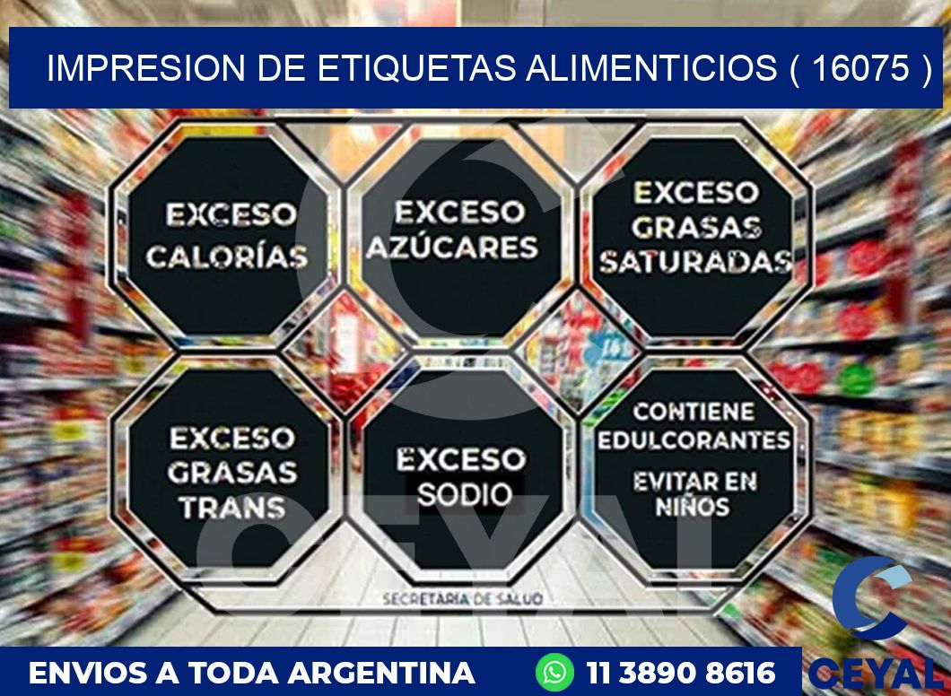 IMPRESION DE ETIQUETAS ALIMENTICIOS ( 16075 )