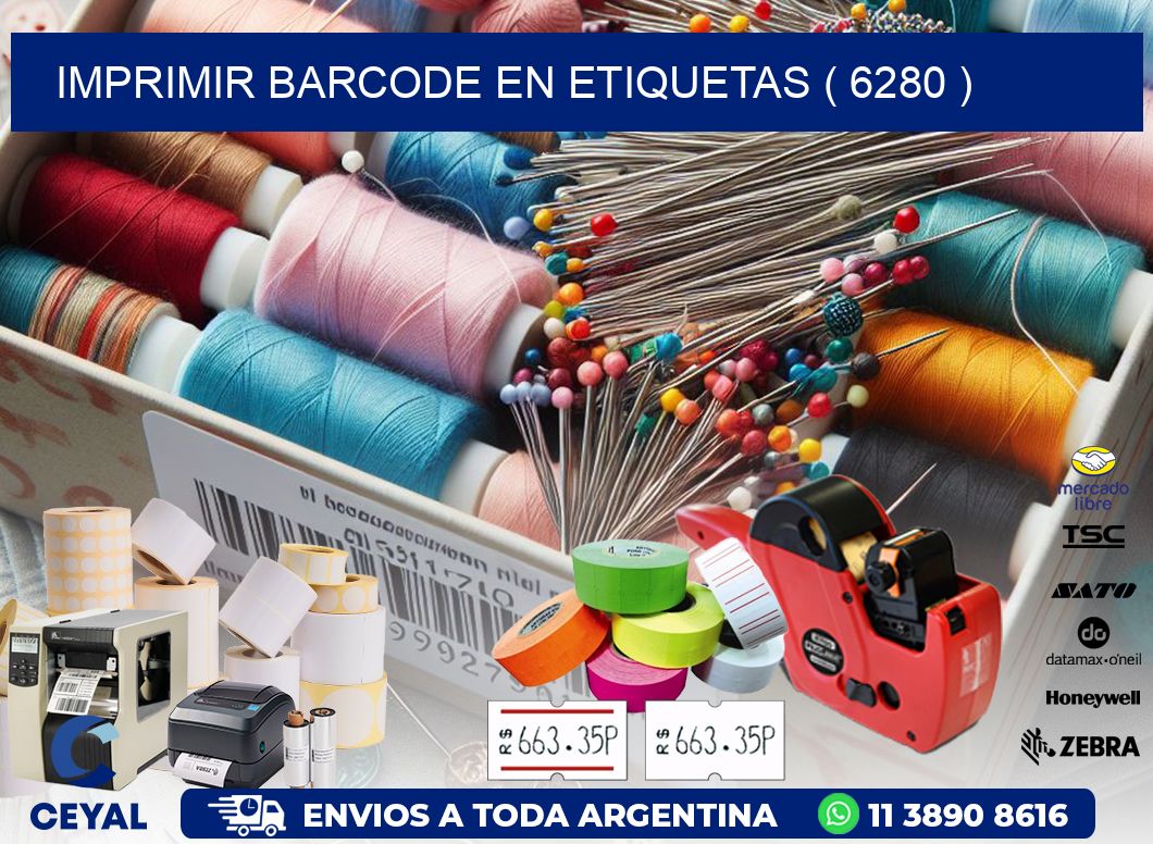 IMPRIMIR BARCODE EN ETIQUETAS ( 6280 )