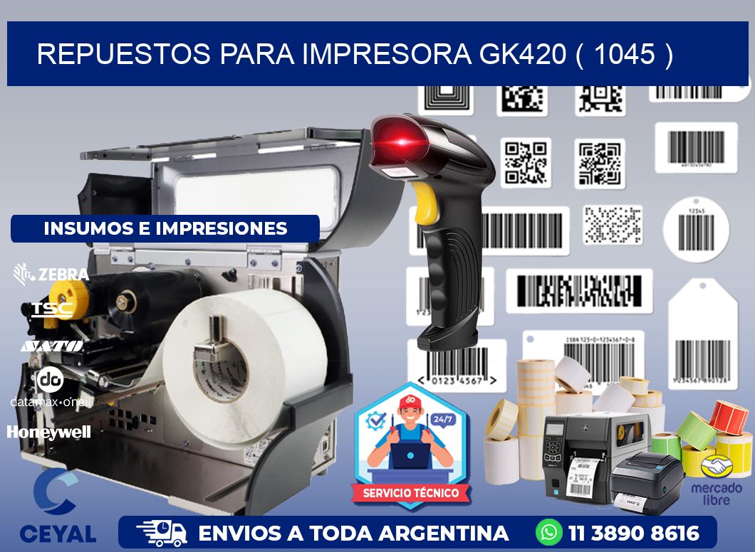 REPUESTOS PARA IMPRESORA GK420 ( 1045 )