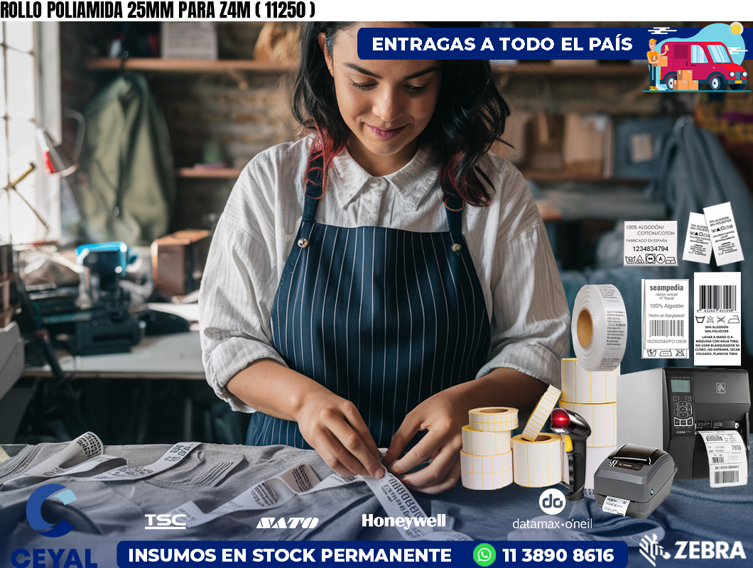 ROLLO POLIAMIDA 25MM PARA Z4M ( 11250 )