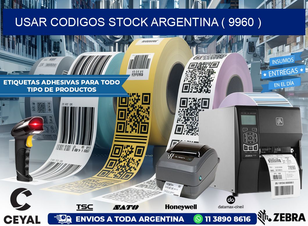 USAR CODIGOS STOCK ARGENTINA ( 9960 )