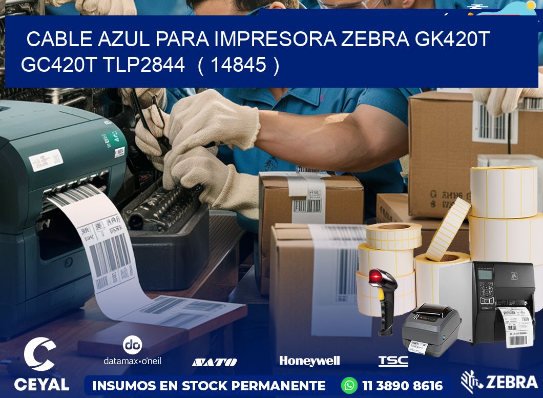 cable azul para impresora zebra GK420T GC420T TLP2844  ( 14845 )