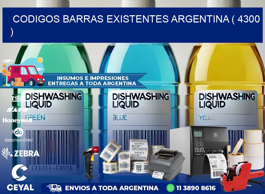 codigos barras existentes argentina ( 4300 )