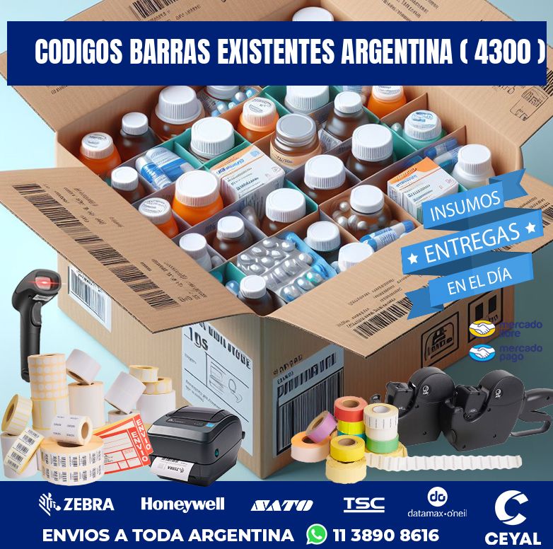 codigos barras existentes argentina ( 4300 )
