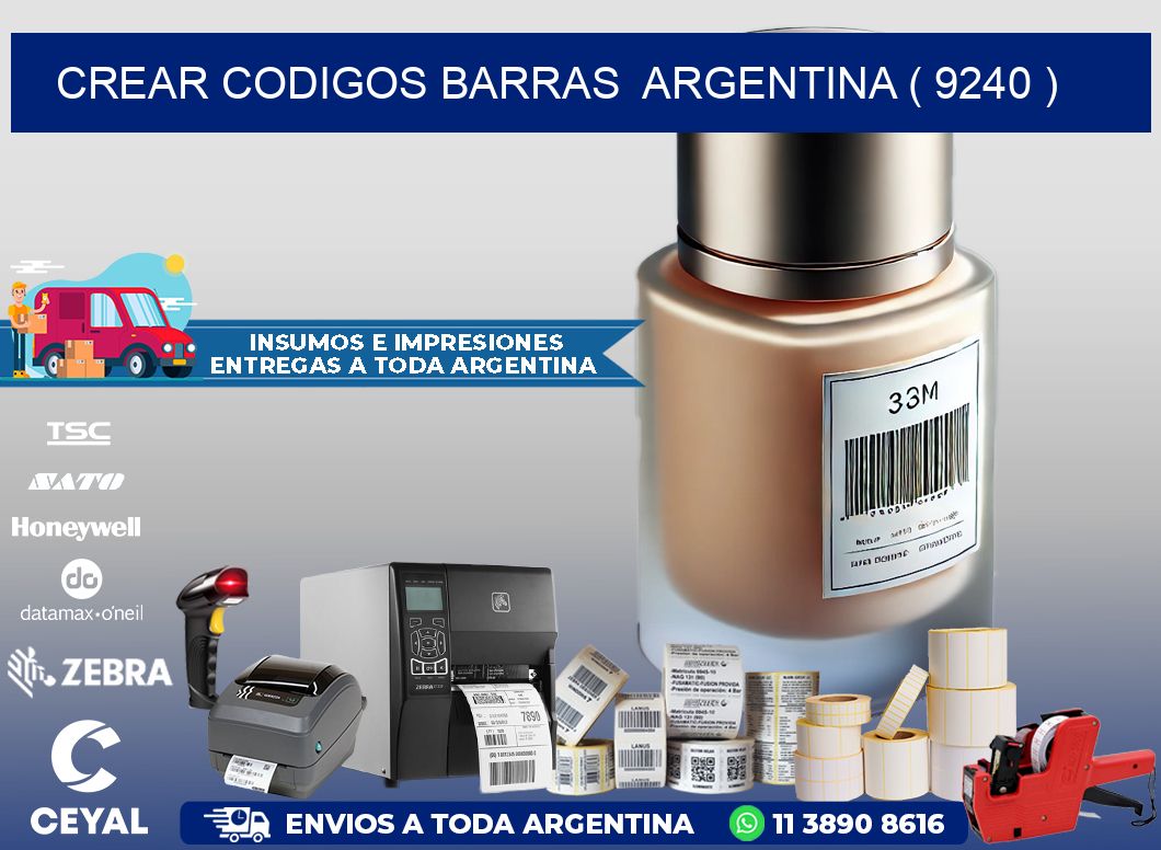 crear codigos barras  argentina ( 9240 )