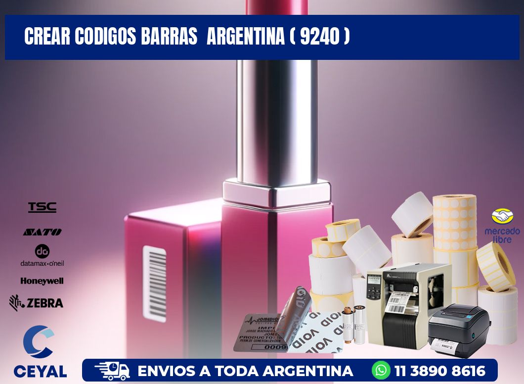 crear codigos barras  argentina ( 9240 )