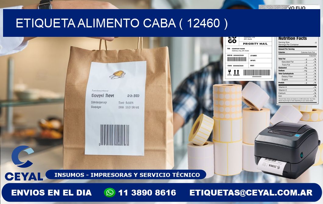 etiqueta alimento caba ( 12460 )