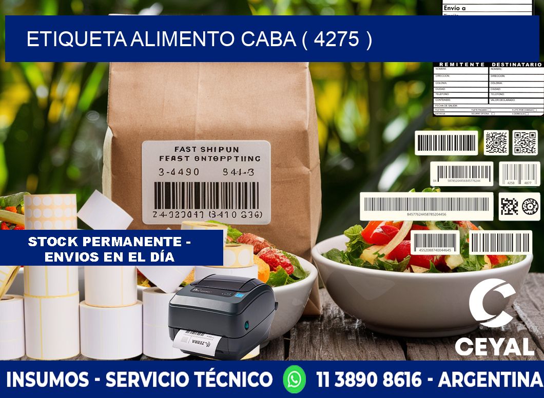 etiqueta alimento caba ( 4275 )