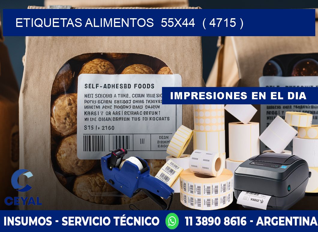 etiquetas alimentos  55x44  ( 4715 )