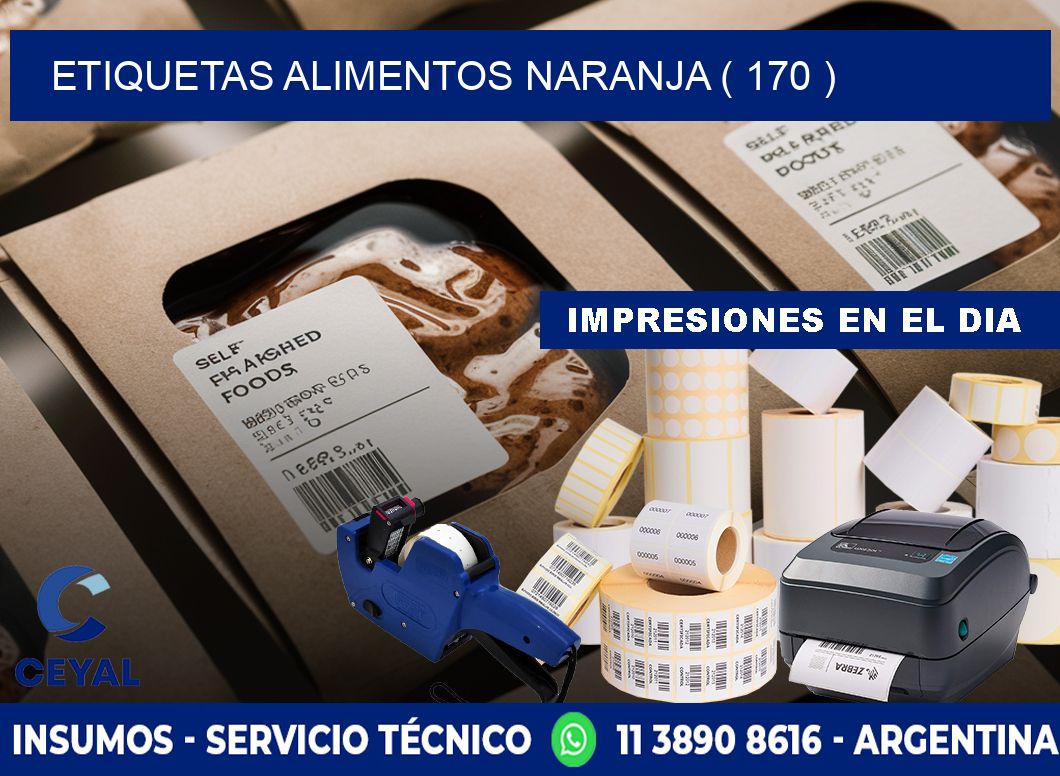 etiquetas alimentos naranja ( 170 )