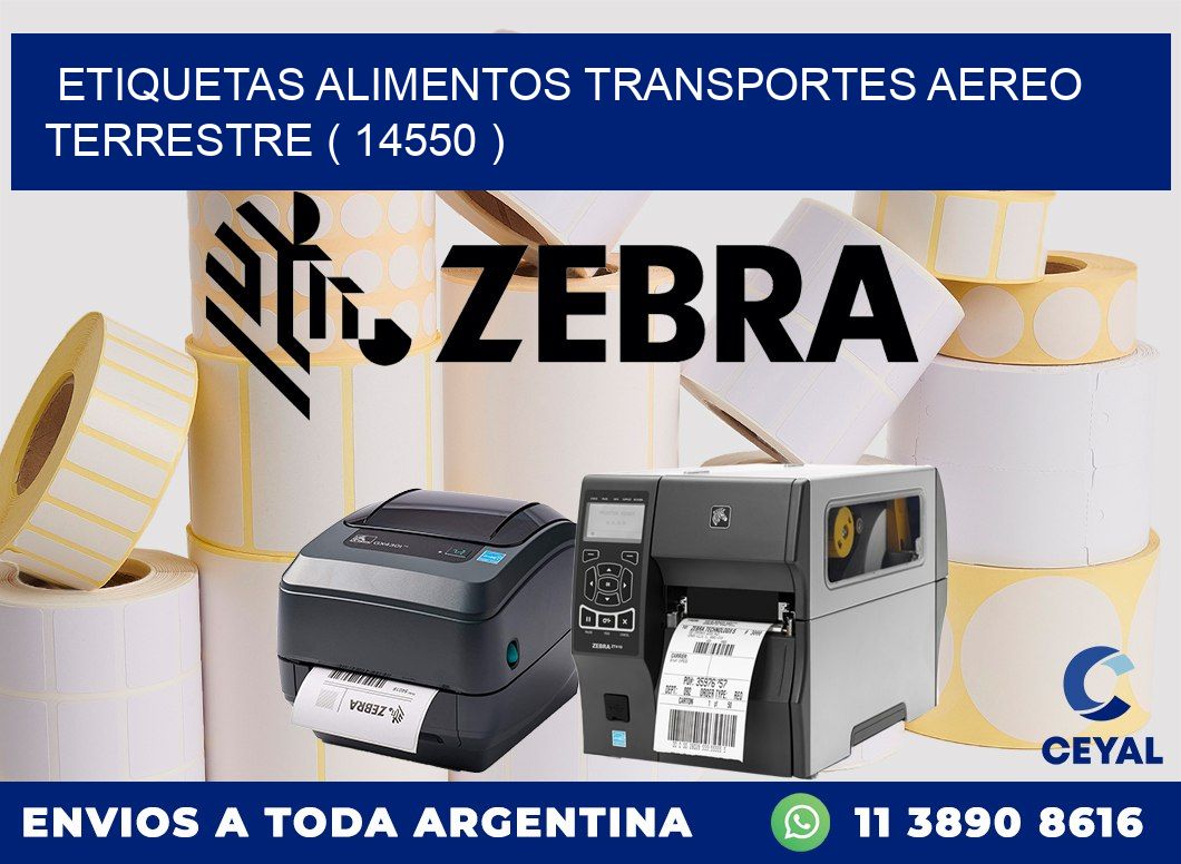 etiquetas alimentos transportes aereo terrestre ( 14550 )
