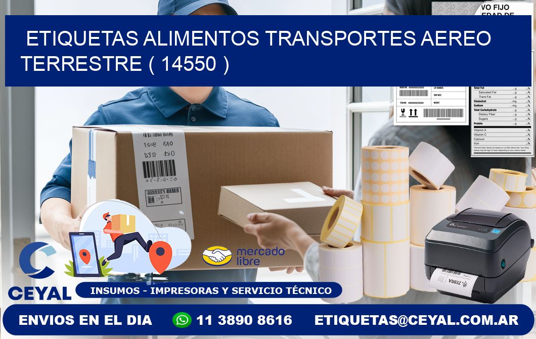 etiquetas alimentos transportes aereo terrestre ( 14550 )