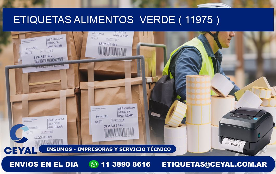 etiquetas alimentos verde ( 11975 )