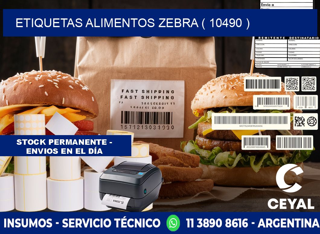 etiquetas alimentos zebra ( 10490 )
