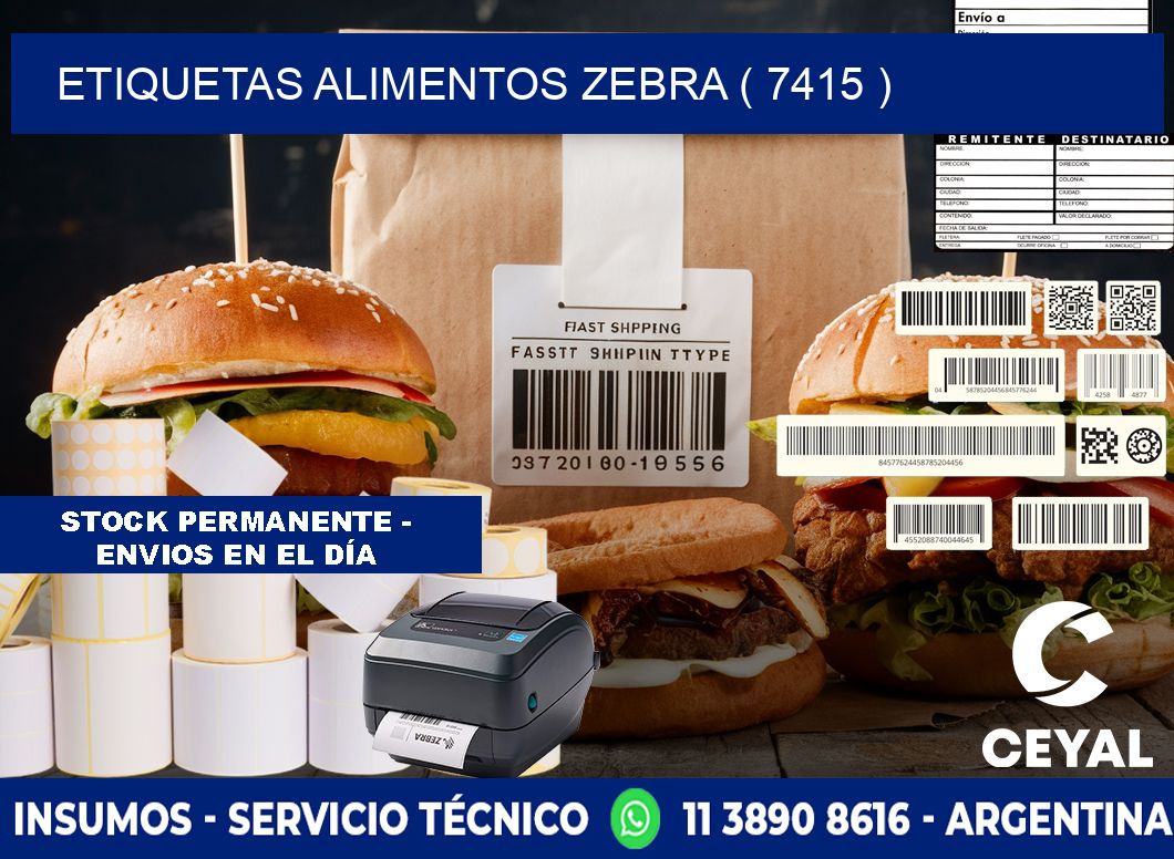 etiquetas alimentos zebra ( 7415 )