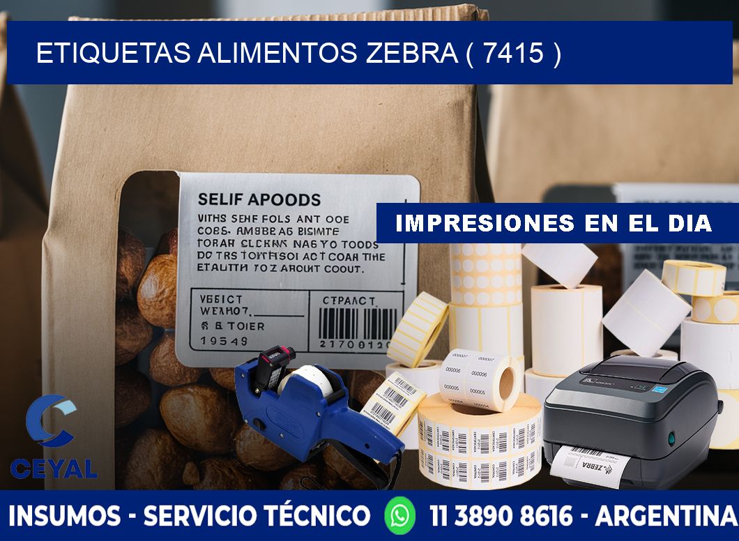 etiquetas alimentos zebra ( 7415 )