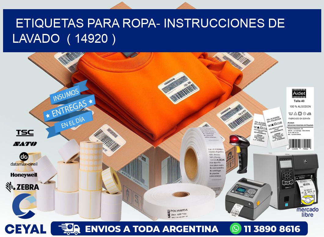 etiquetas para ropa- instrucciones de lavado ( 14920 )