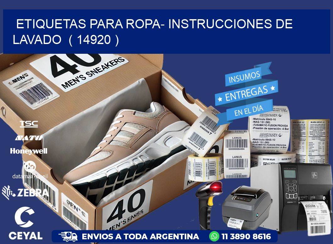 etiquetas para ropa- instrucciones de lavado ( 14920 )