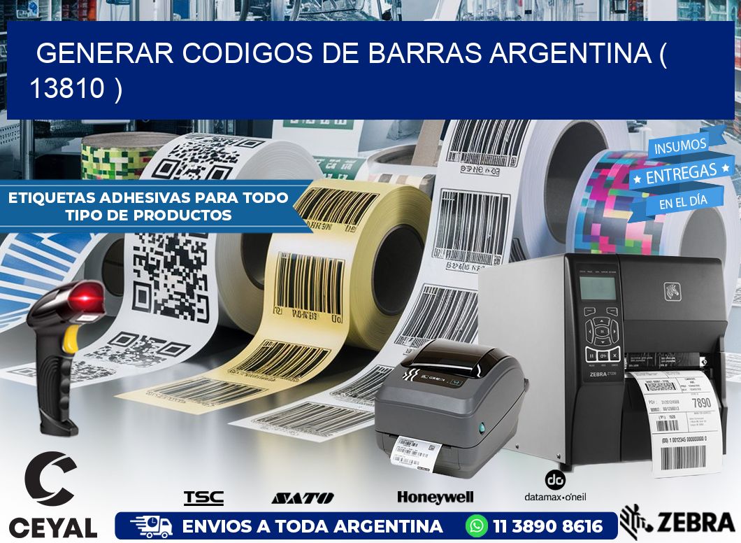 generar codigos de barras argentina ( 13810 )