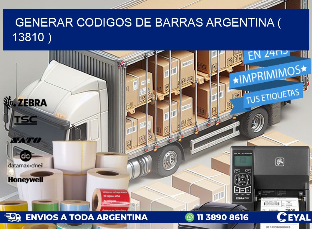 generar codigos de barras argentina ( 13810 )