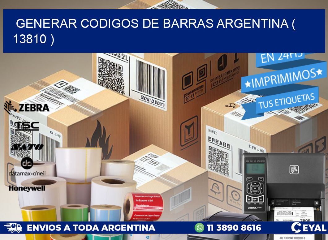 generar codigos de barras argentina ( 13810 )
