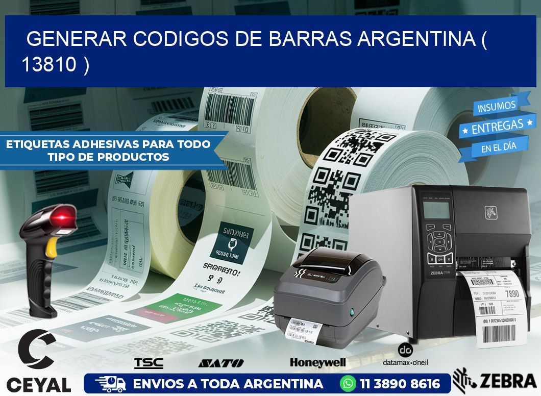 generar codigos de barras argentina ( 13810 )