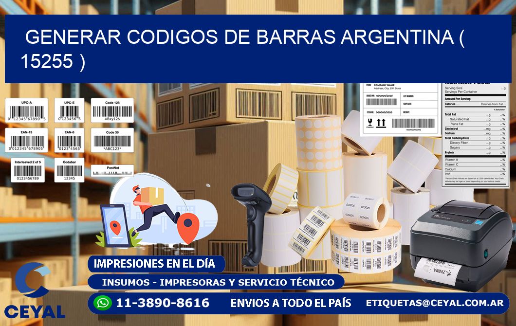generar codigos de barras argentina ( 15255 )