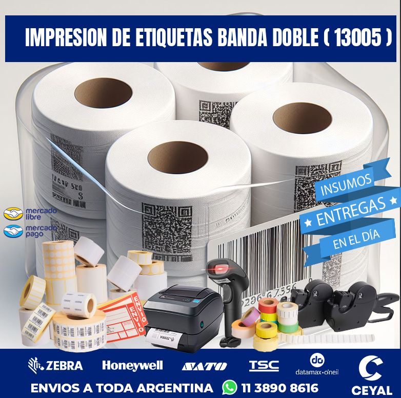 impresion de etiquetas banda doble ( 13005 )
