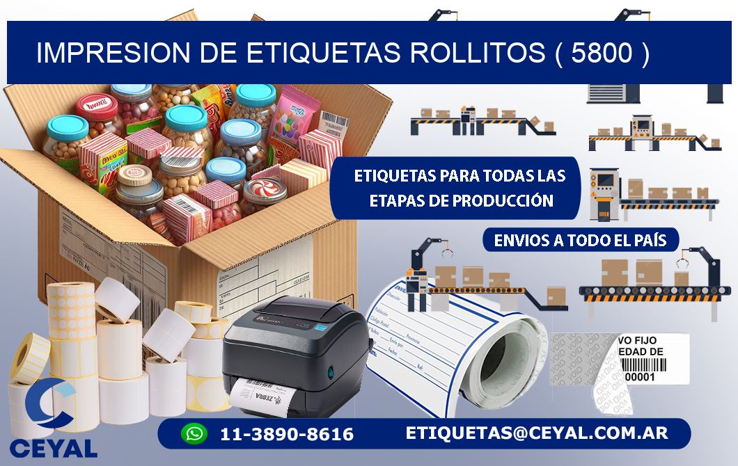 impresion de etiquetas rollitos ( 5800 )