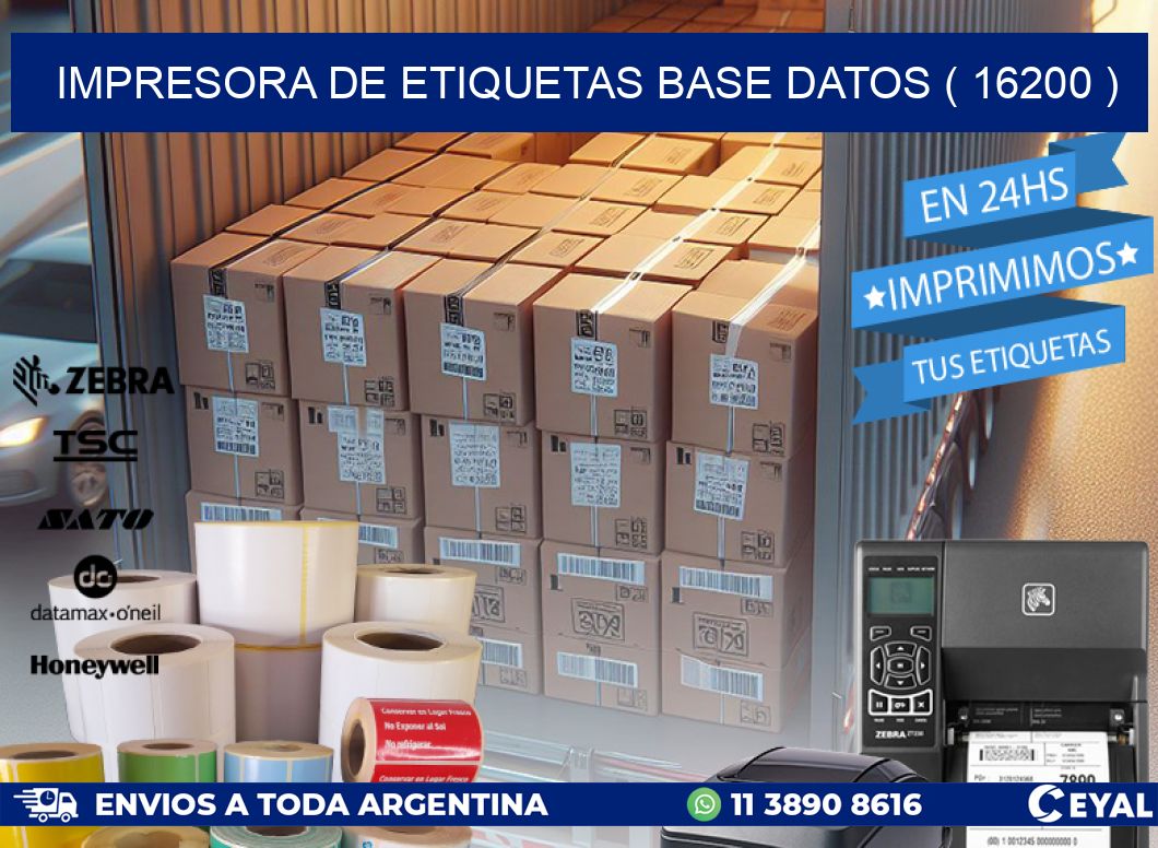 impresora de etiquetas base datos ( 16200 )
