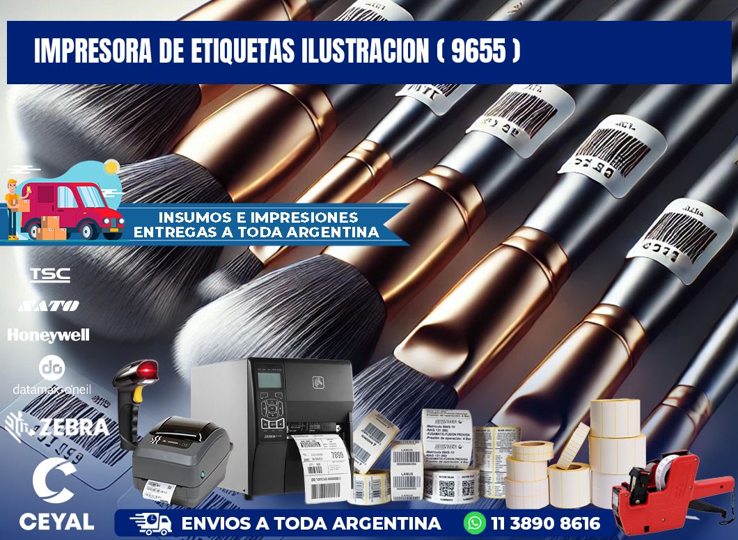 impresora de etiquetas ilustracion ( 9655 )