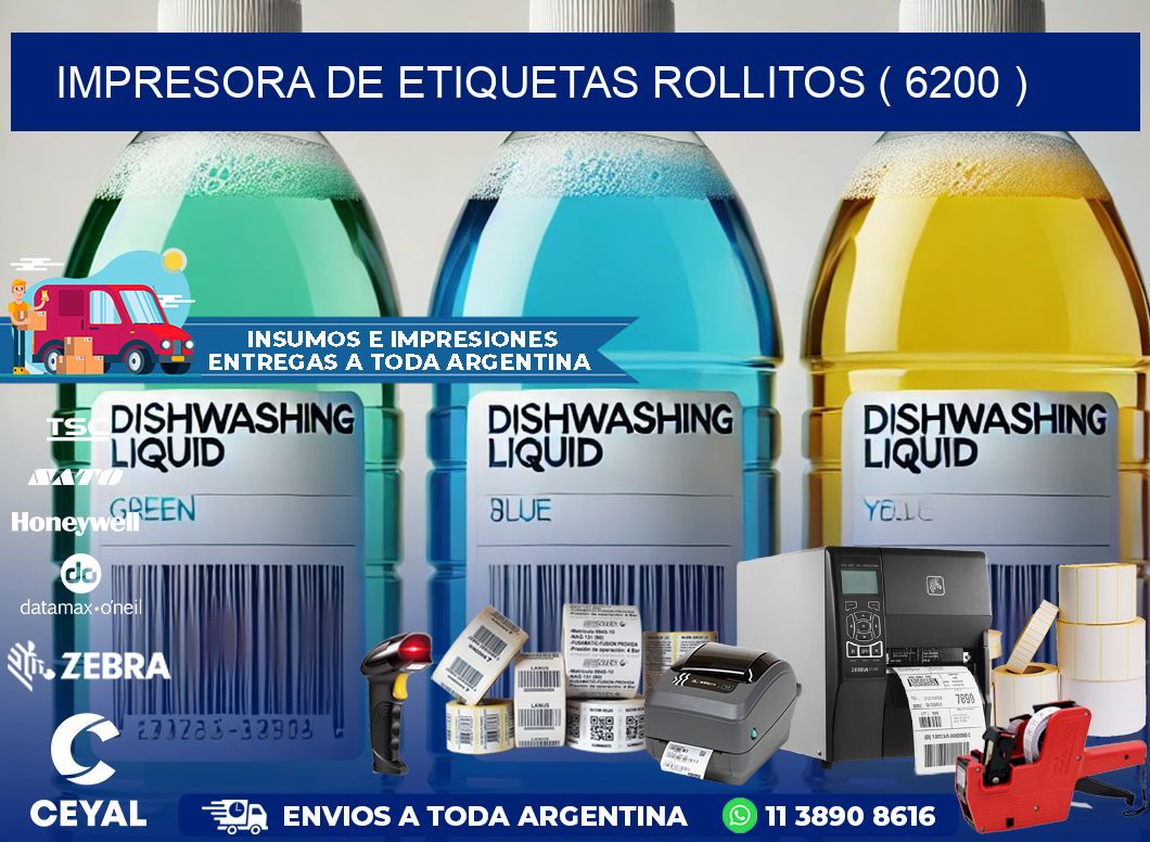 impresora de etiquetas rollitos ( 6200 )