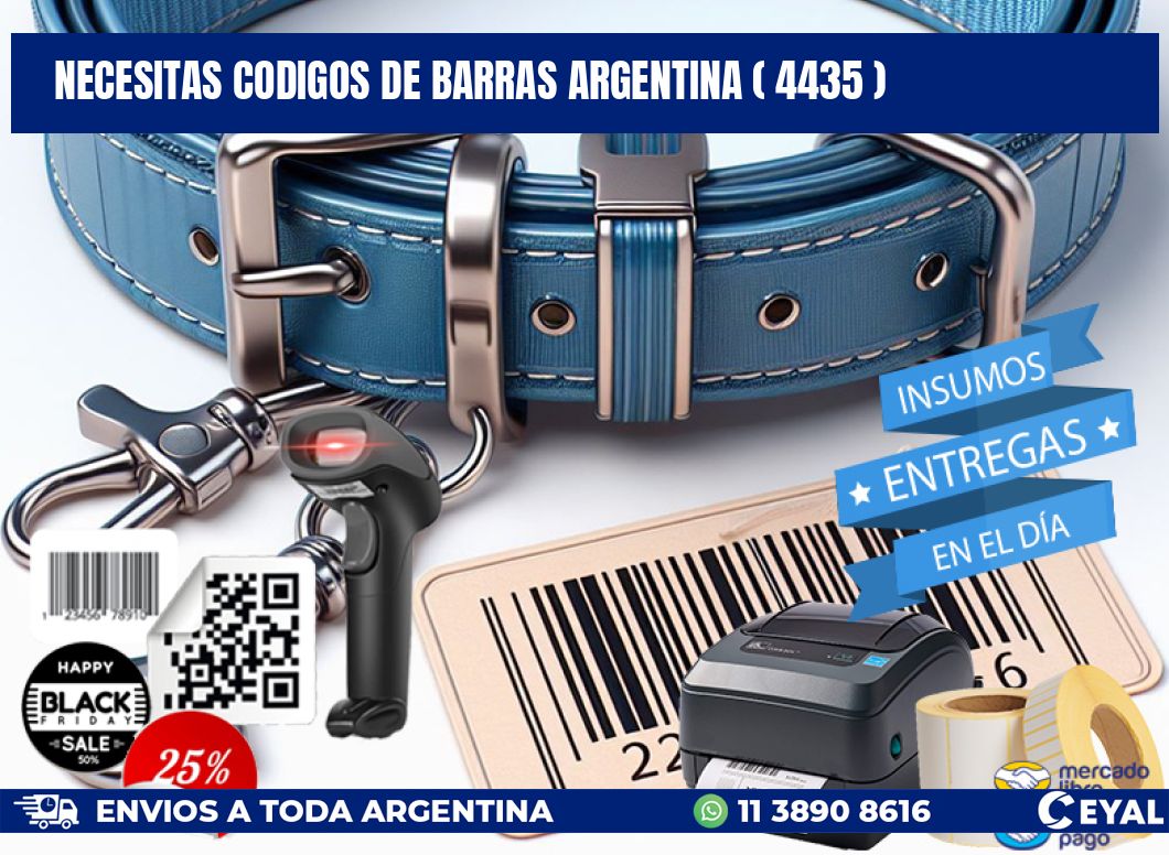 necesitas codigos de barras argentina ( 4435 )