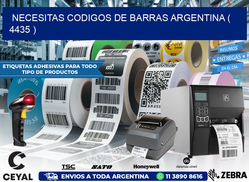 necesitas codigos de barras argentina ( 4435 )