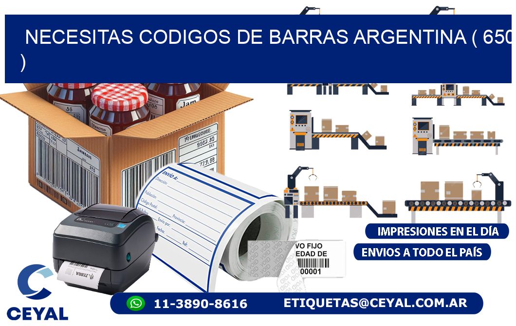 necesitas codigos de barras argentina ( 650 )