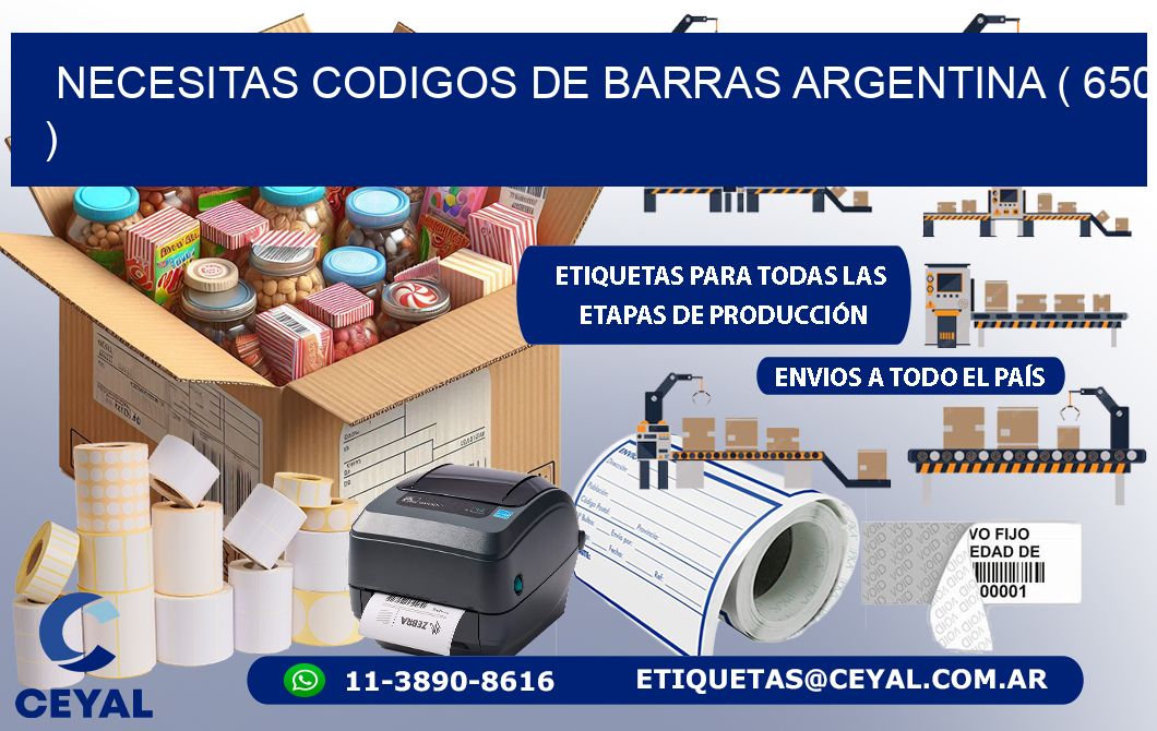necesitas codigos de barras argentina ( 650 )