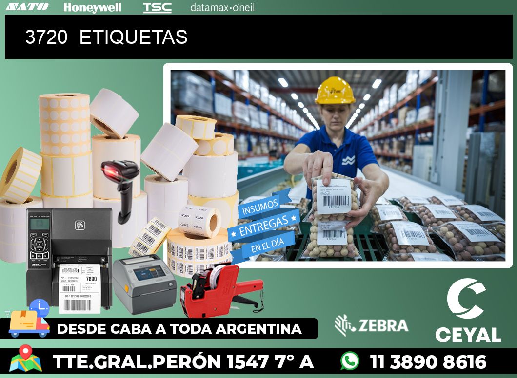3720 ETIQUETAS