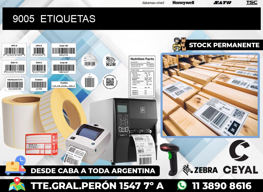 9005  ETIQUETAS