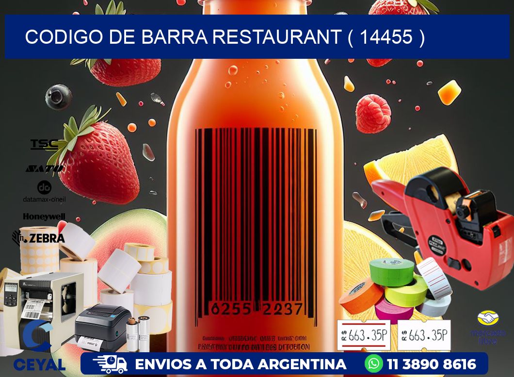 CODIGO DE BARRA RESTAURANT ( 14455 )