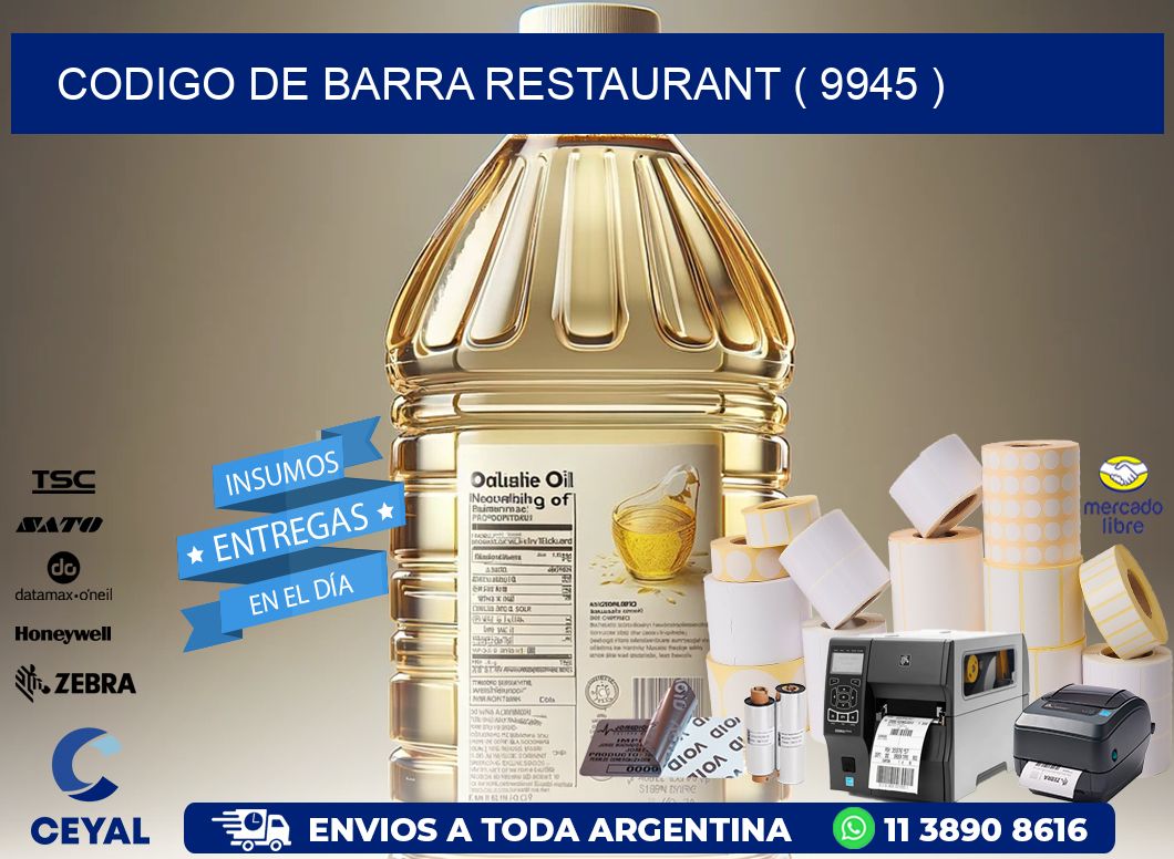 CODIGO DE BARRA RESTAURANT ( 9945 )