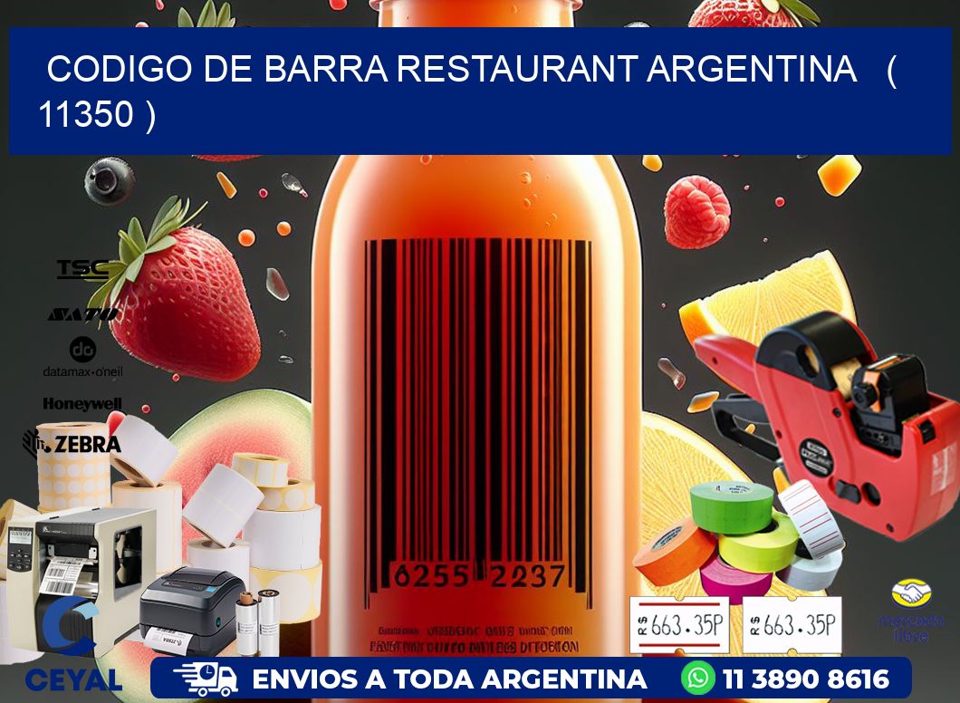 CODIGO DE BARRA RESTAURANT ARGENTINA   ( 11350 )