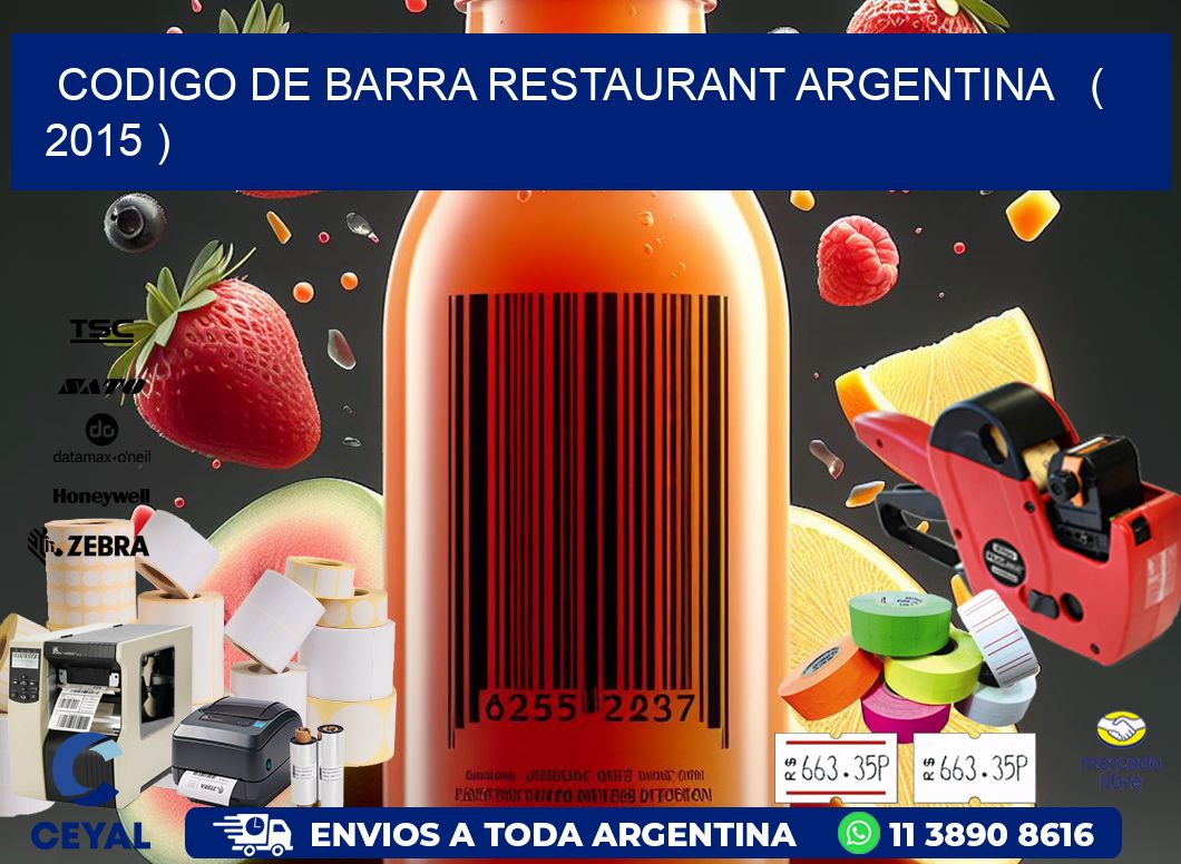CODIGO DE BARRA RESTAURANT ARGENTINA ( 2015 )