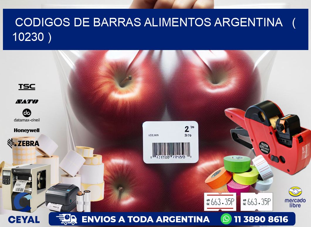 CODIGOS DE BARRAS ALIMENTOS ARGENTINA   ( 10230 )