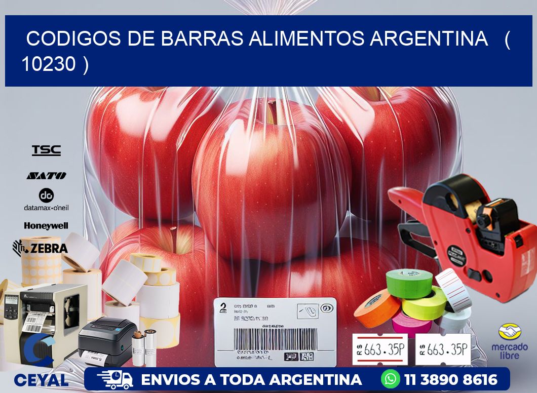 CODIGOS DE BARRAS ALIMENTOS ARGENTINA   ( 10230 )
